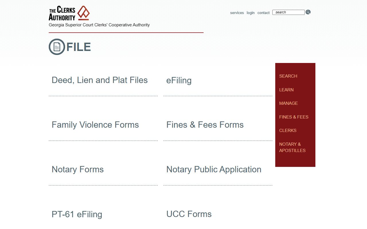 Early County Clerk of Superior Court GSCCCA filing services