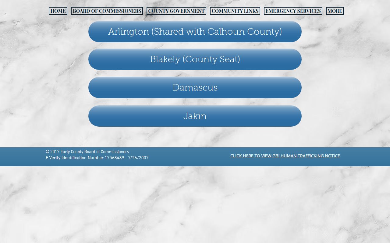 Early County court records cities and county seat page