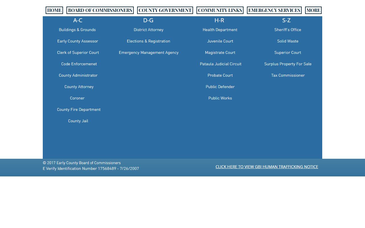 Early County court records county department directory