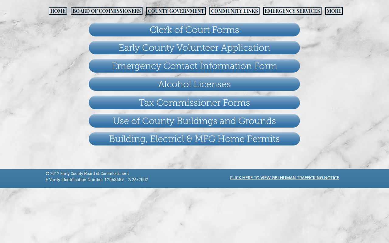 Early County court records county forms and applications