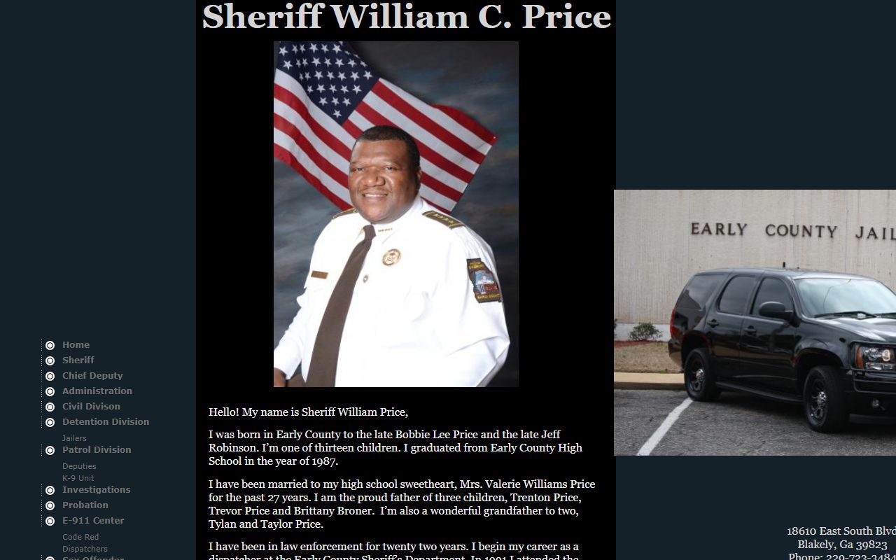 Early County inmate records and sheriff office contact