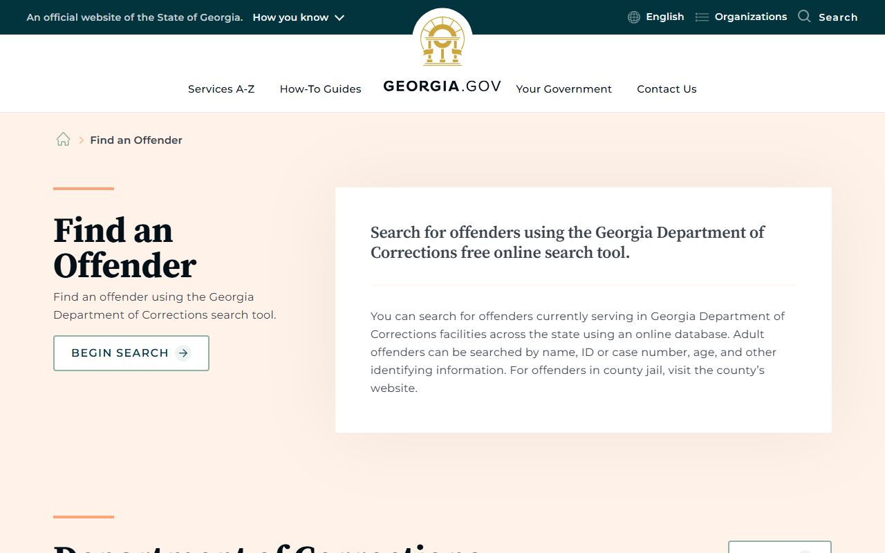 Early County inmate records and Georgia offender search guidance