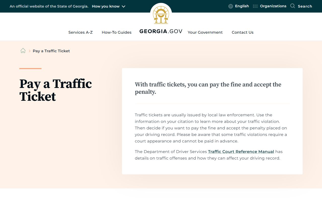 Early County traffic court records Georgia.gov ticket payment guide
