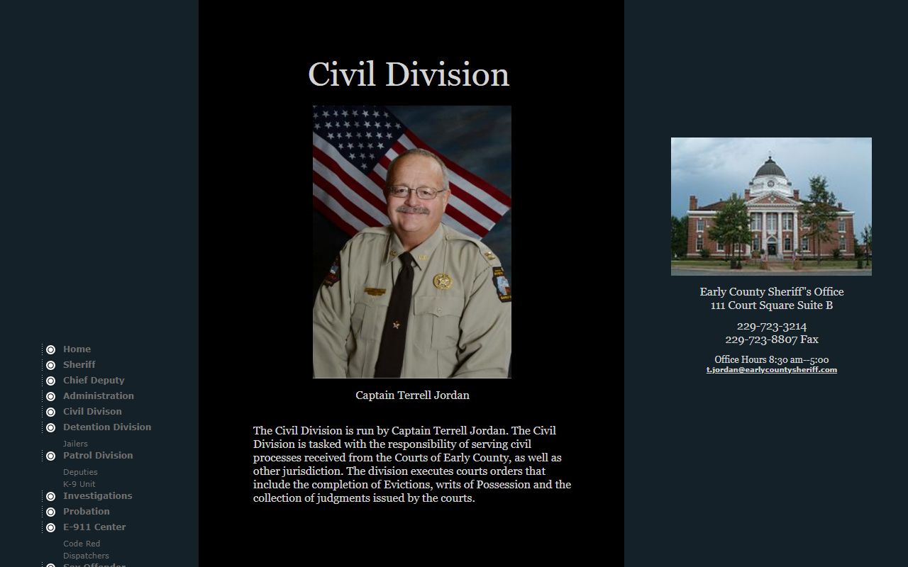 Early County warrant records and sheriff civil process distinctions